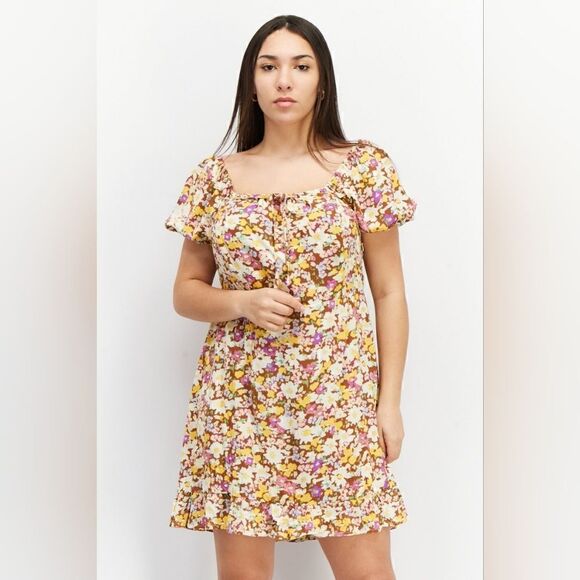 Sanctuary Fresh Breeze Floral Mini Dress Size 8 - Picture 1 of 6